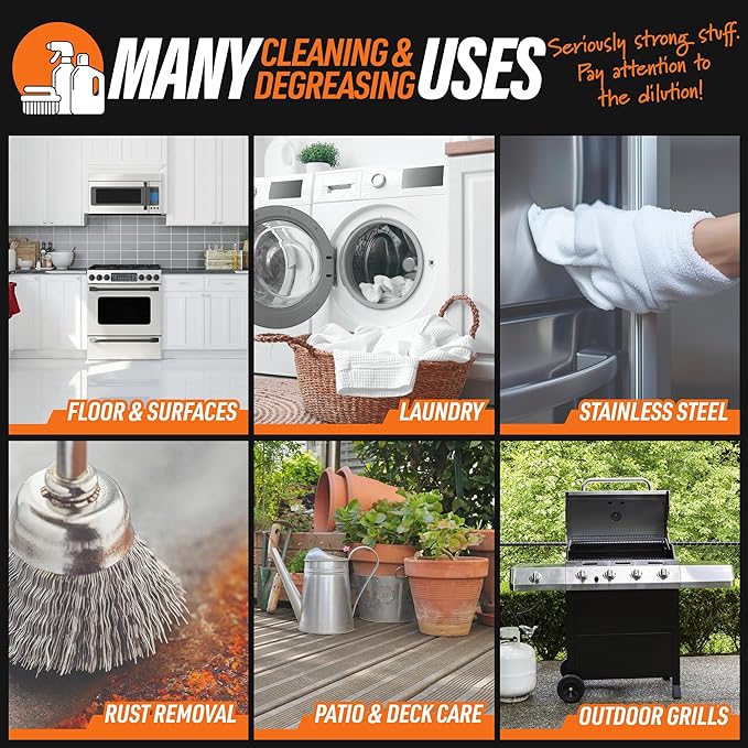 Calyptus 50% Pure Concentrated Vinegar | Maximum-Performance (12.5X) Power | Technical Grade | Dilutes Easily to 5% Acidity (1.5 Cups per Gallon) | Home and Outdoor Cleaning Concentrate | 2 Gallon