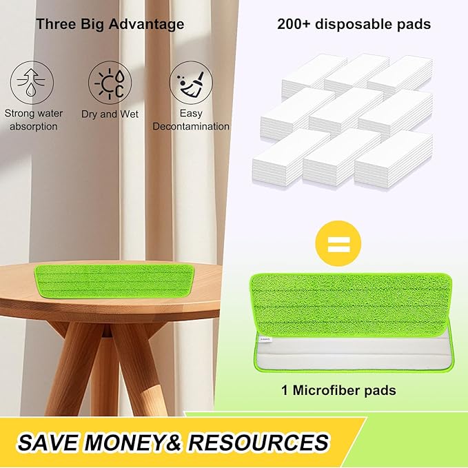 3 Pack 16.5 inch Reusable Mop Pads Microfiber Spray Mop Replacement Heads for Wet/Dry Mops Compatible with Bona Floor Care System (Multicolor )