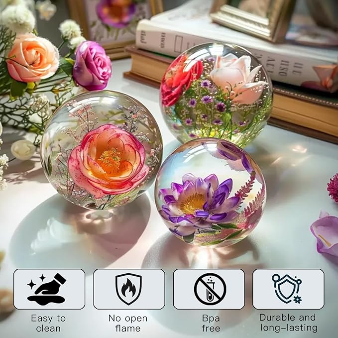 Large Cube Resin Molds-Sphere Silicone Casting Molds for DIY Art Epoxy Resin,Transparent Deep Square Sphere Silicone Molds for Resin Casting