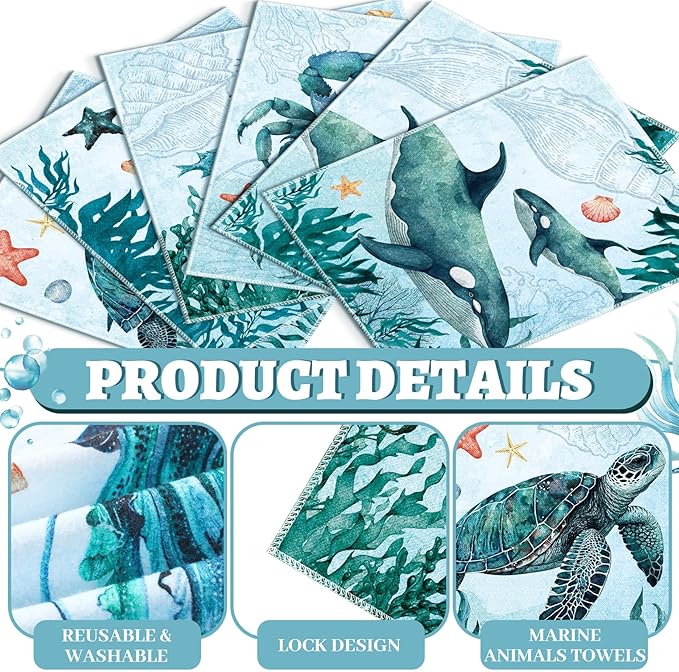 36 Pack Reusable Cleaning Cloths Washable Cotton Kitchen Towels for Home