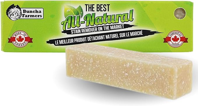 Buncha Farmers-The Best-100% All Natural, Biodegradable, Environmentally Friendly Stain Remover Stick (Made in Canada 1.76 oz)