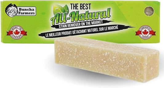 Buncha Farmers-The Best-100% All Natural, Biodegradable, Environmentally Friendly Stain Remover Stick (Made in Canada 1.76 oz)