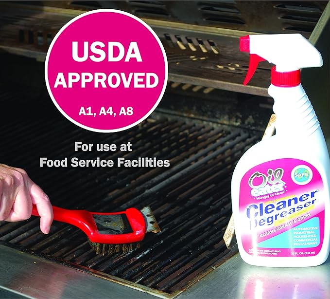 Oil Eater Original 32 oz All-Purpose Cleaner and Degreaser - Dissolve Grease & Oil Stains - Automotive, Kitchen and Outdoor – Pack of 2