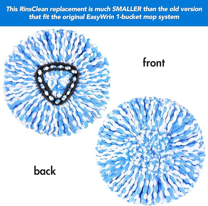 3 Pack Mop Replacement Heads for O-Ceda RinseClean Spin Mop, Microfiber Spin Mop Refills, Easy Cleaning Mop Head Replacement Refill
