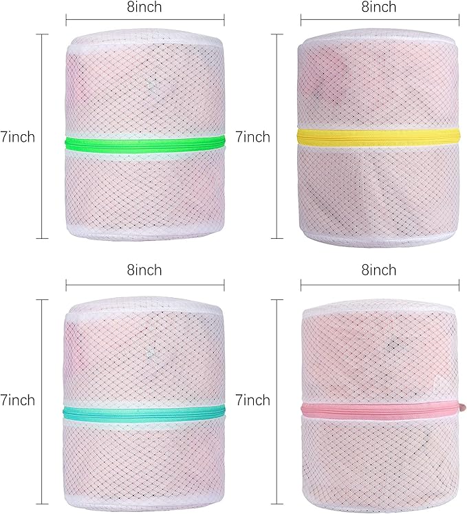 GOGOODA Mesh Laundry Bags, Delicates Washing Bags for Sweater Blouse Hosiery Bras Premium Wash Bags for Travel Storage Organization (4 Set)