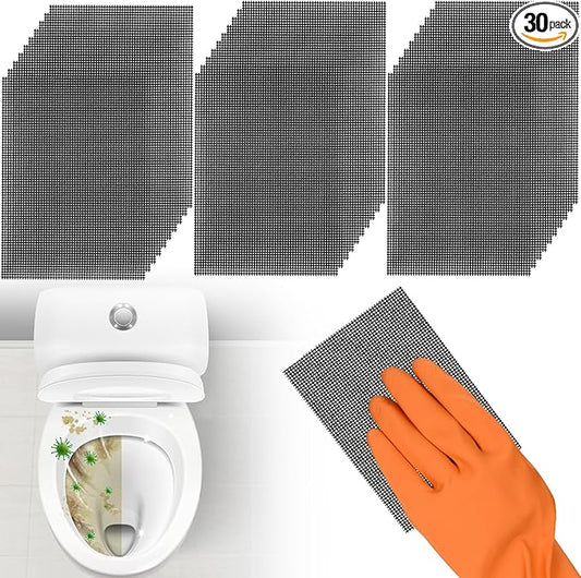 Toilet Cleaner Hard Water, 2024 Newly Upgraded Toilet Cleaning Screens Hard Water Remove Pads for Stain Calcium Deposits Scrubber(30PCS)