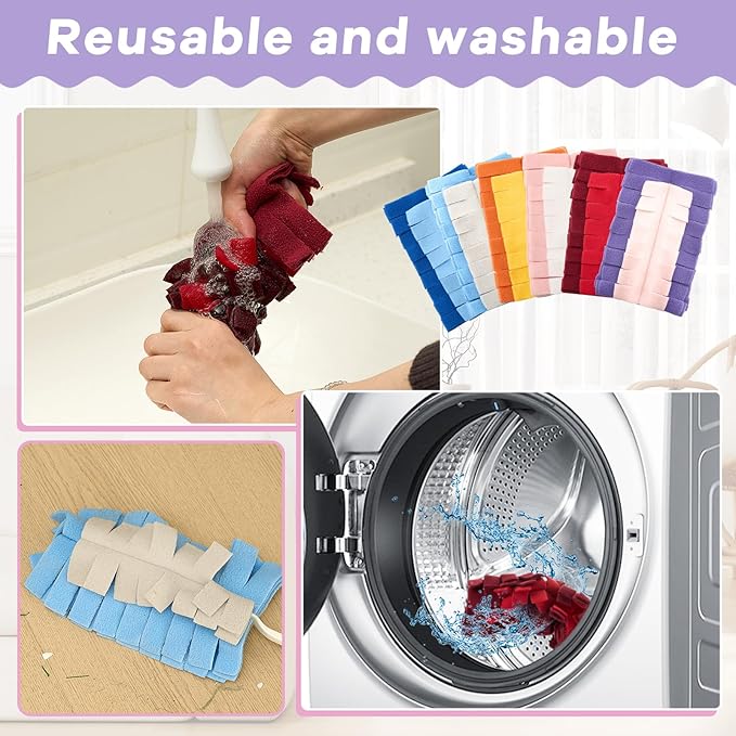 Zubebe 12 Pcs Duster Refill Reusable Fleece Duster Refills Feather Flat Dusters Multi Surface Washable Cleaning Pads Tools for Home, Blinds, Car, Pet, Furniture, Fans (Colorful)