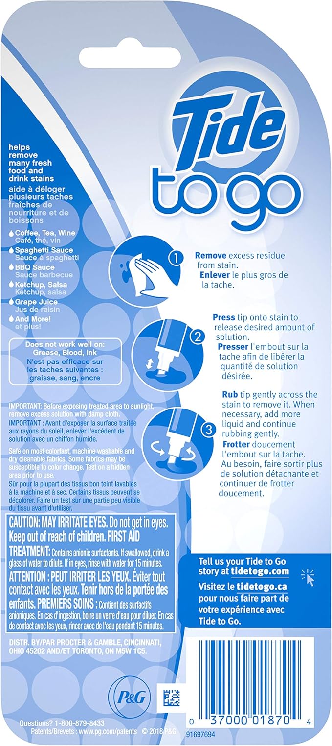 Tide To Go Instant Stain Remover, 6 count