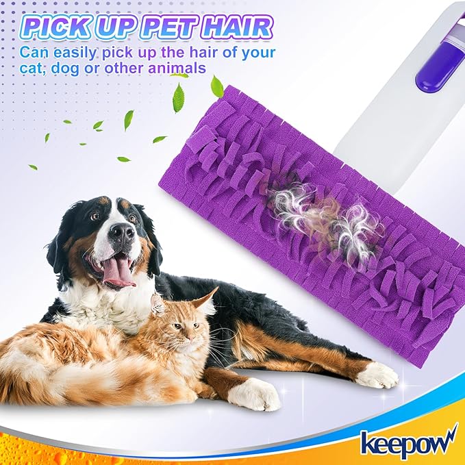 KEEPOW Reusable Mop Pads for Swiffer Power Mop, Pads Refills for Swiffer Power Mop Multi-Surface Mop Kit and Wood Mop Deep Cleaning and Mopping (4 Pack)