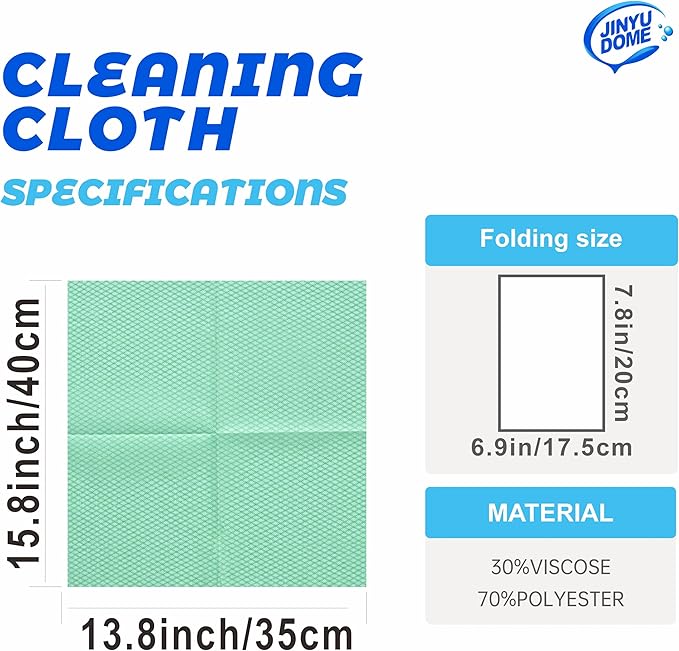 Reusable Kitchen Cleaning Cloths Dish Towels Dish Cloth Handi Wipe Reusable Cloths for Kitchen, Bathroom, Household Cleaning 100Pack Blue (Green 100 Pack)