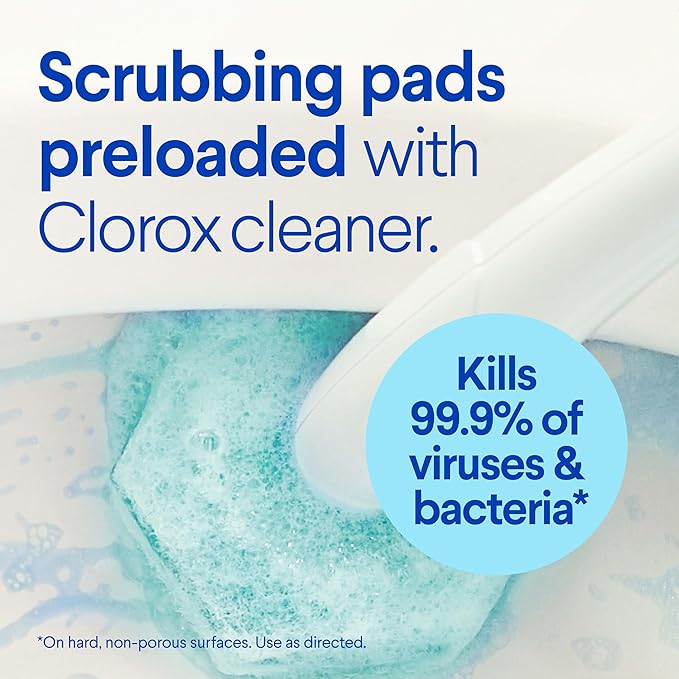 Clorox ToiletWand Toilet Cleaner Refills, Toilet brush, Rainforest Rush, 10 Ct