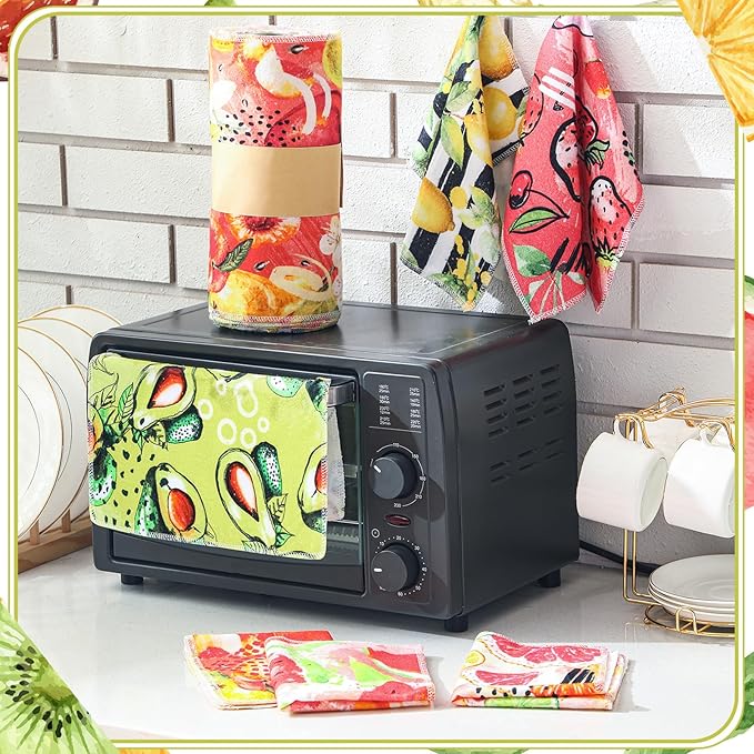 36 Pack Reusable Cleaning Cloths Washable Cotton Kitchen Towels for Home