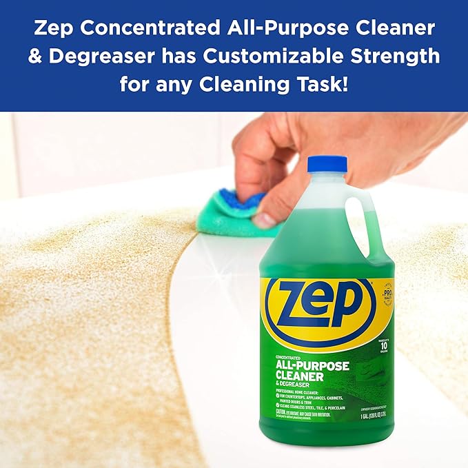 Zep Concentrated All-Purpose Cleaner and Degreaser - 1 Gallon (Case of 4) - ZU0567128 - Cuts Through Grease, Grime and Dirt With Ease, For Professional. Commercial and Household Use