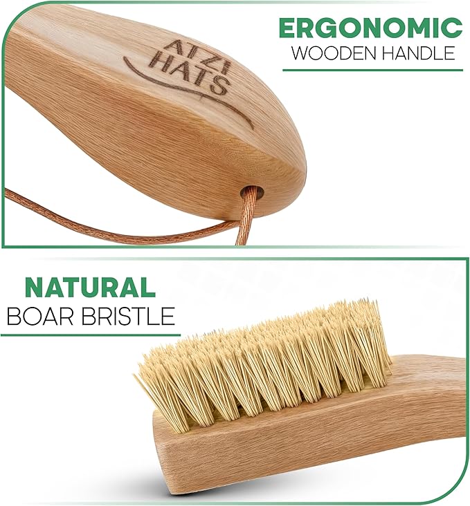 Laundry Brush Stain Remover Scrubber with Soft White Boar Bristles for Delicate Baby Clothes, Compact Design, Pre-Treat Clothing, Shoes and Fabrics