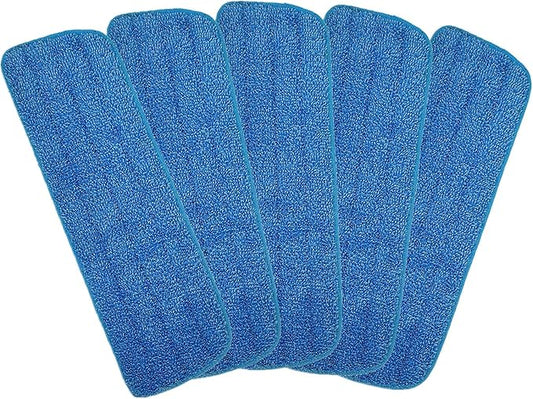 Microfiber Spray Mop Replacement Heads for Wet/Dry Mops Floor Cleaning Pads Compatible with Bona Floor Care System (5 Pack )