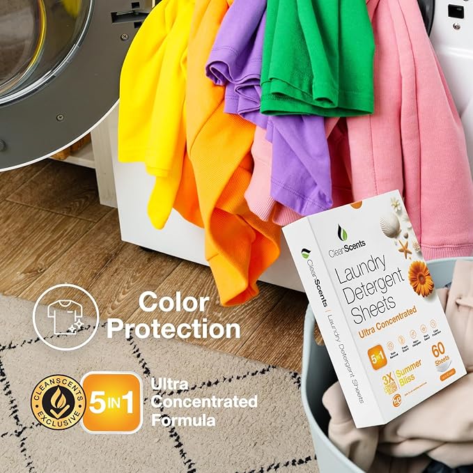 CleanScents Laundry Detergent Sheets (120 Sheets) (Summer Bliss)