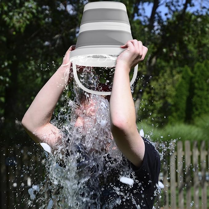 2-Pack Collapsible Buckets (2.6 Gallon/10L) - Foldable Rectangular Design with Handles, Space-Saving for RV, Camping, Car Wash, Fishing & Cleaning - Durable, Portable & Multi-Purpose