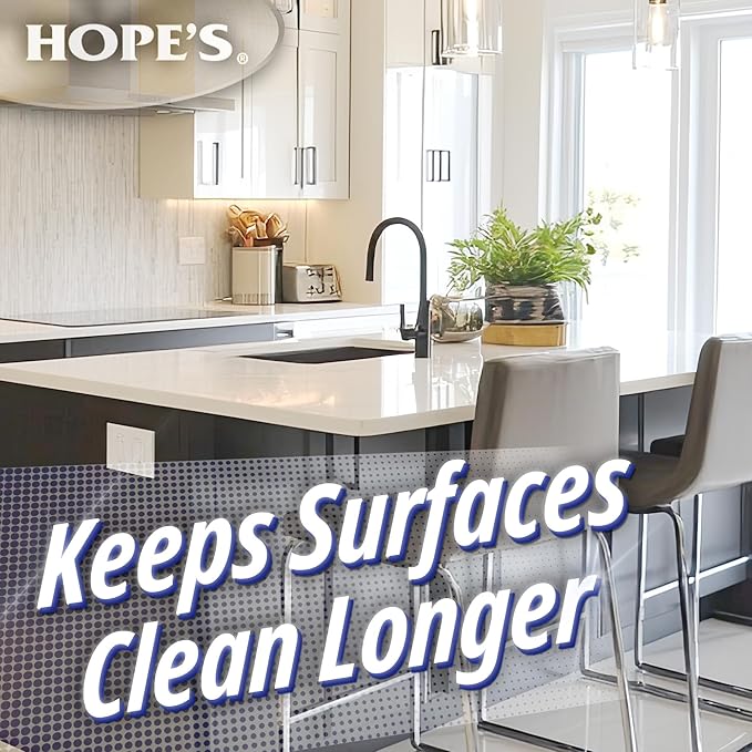 HOPE'S Perfect Kitchen Cleaner Spray - 32 Oz No-Residue All Purpose Cleaning Spray - Multisurface Degreaser for Counters, Stoves, Microwaves, and More - Pet and Home Safe - Pack of 2