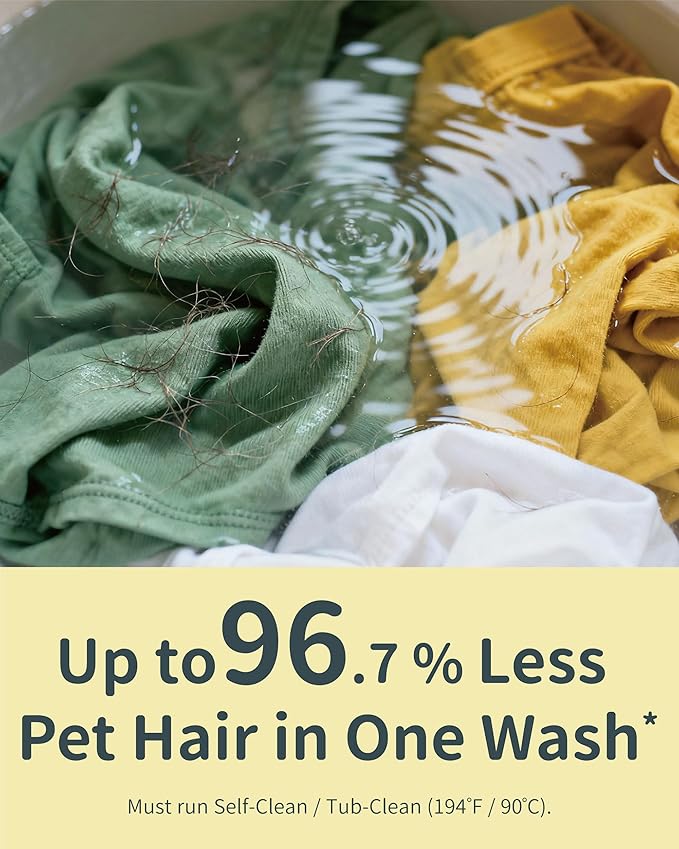 FurGone × Seedshub 2 Sachets Pet Hair Odor & Stain Remover for Laundry, 96.7% Hair Dissolution, Based Powder Detergent for Clothes, Bedding, Effective Dog & Cat Hair Remover, Septic Safe