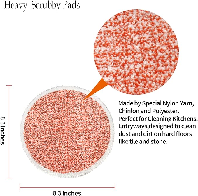 12 Pack 23159 Mop Pads Compatible with BissellSpinwave 20399 23157 23159 2039A 20393 2039T 2039W 20391 20395 2307 2315A Models Powered Hard Floor Mop, Compare to Part # 1611297 & 1611298