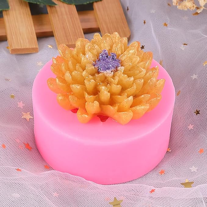 Chrysanthemum Flower Silicone Soap Mold Candle Mold Fondant Chocolate Cake Candy Mould Resin Clay Baking Pastry Tools