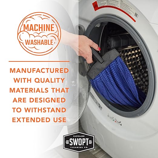 SWOPT Cotton Mop Head — Cleaning Head Interchangeable with All SWOPT Cleaning Products for More Efficient Cleaning and Storage — Great to Use on Wood, Laminate or Tile Floors, Machine Washable