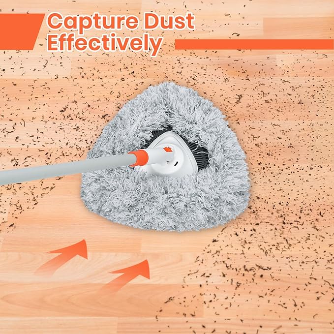 Wall Cleaner Mop with 82" Long Handled Baseboard Cleaner Tool with 3 Replacement Pads Ceiling Duster Tool for Walls Window, Floor, Ceiling, Baseboard