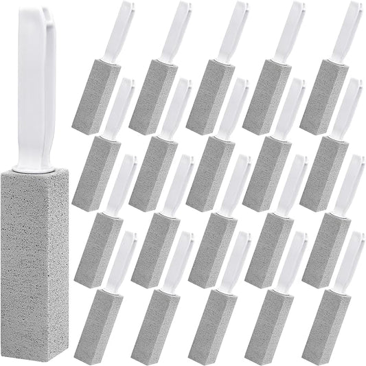 20 Pack Pumice Stone Toilet Bowl Cleaner Pumice Stone with Handle for Toilet Cleaning, Remove Limescale, Rust, Cleaning Supplies for Toilet, Pool, Bathroom, Sink