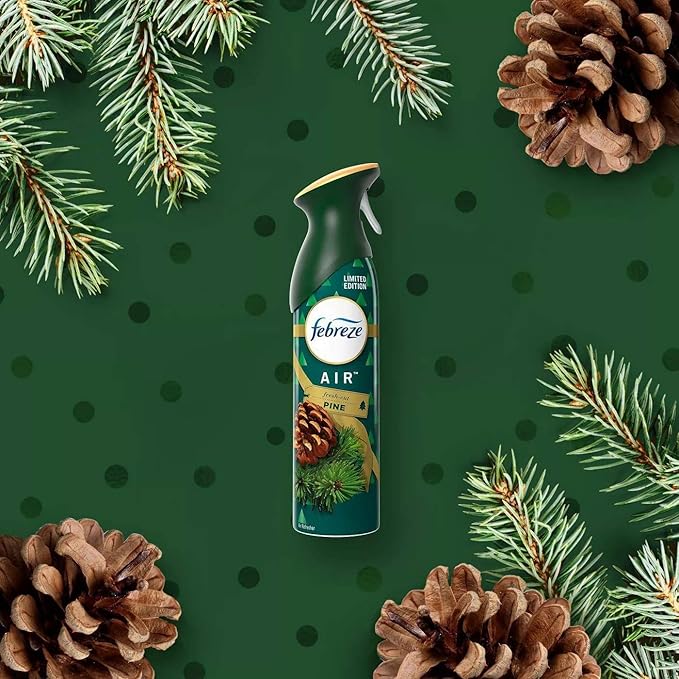 Febreze Air - Air Freshener Spray - Fresh-Cut Pine - Limited Edition Holiday Collection 2020 - Net Wt. 8.8 OZ (250 g) Per Bottle - Pack of 3 Bottles