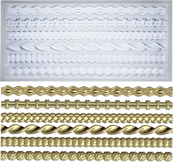 Trimming Ornaments Mold for Polyclay Air Dry Clay Plaster