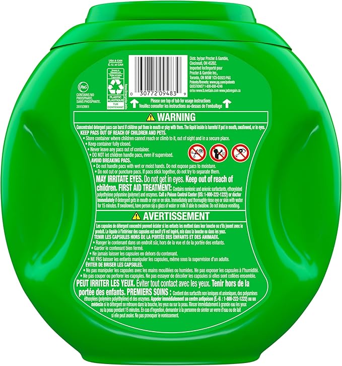 Gain flings Ultra Oxi Laundry Detergent Pacs 3-in-1 HE Compatible, Waterfall Delight Scent, 76 Count