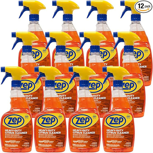 Zep Heavy-Duty Citrus Cleaner - 32 Ounces (Case of 12) ZUCIT32 - Removes Oil, Grease, Adhesive and Kitchen Soil…