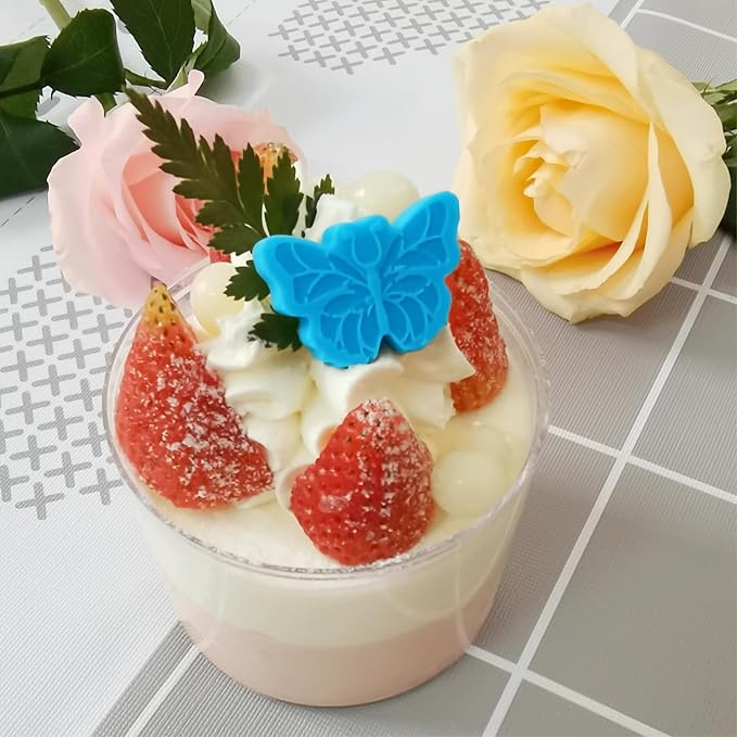 Mini Butterfly Silicone Molds for Chocolate Gummy Candy, Butterfly Mint Molds Ice Cube Molds with Scraper (butterfly)