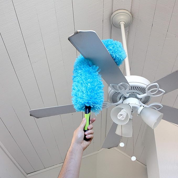 EVERSPROUT Flexible Microfiber Feather Duster | Extra-Long 24 inch Brush Head with Hand-Grip | Twists onto Standard 3/4 Inch Threaded Pole | (Duster Attachment Only, No Pole)
