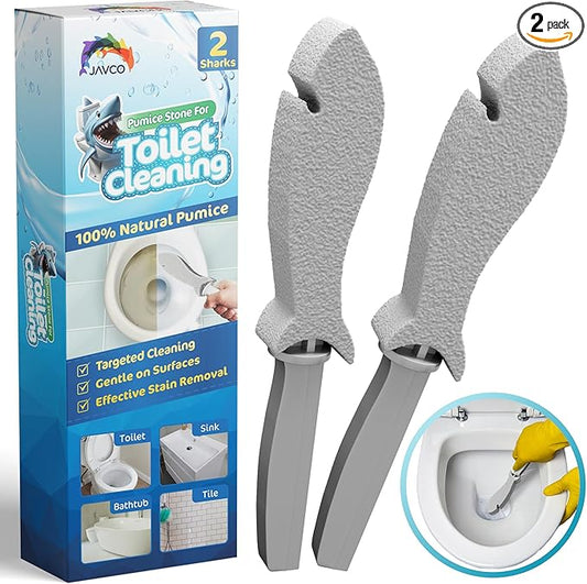 2 PACK Pumice Stone for Toilet Cleaning | Toilet Pumice Stone with Handle | Pumice Cleaning Stone for Toilet Bowl