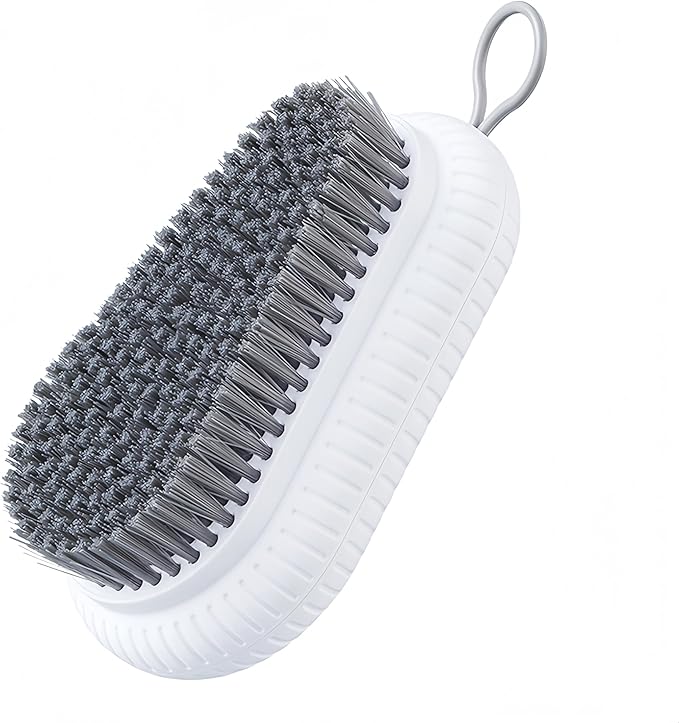 Laundry Brush,Scrub Brush,Easy to Grip Household Cleaning Brushes,Quality Soft Laundry Clothes Shoes Scrubbing Brush (White)