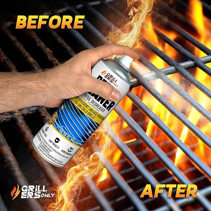 2-Pack Deep Grill Cleaner & Degreaser 14.8 fl oz each | Interior-Only Spray for Electric Gas & Charcoal Grills