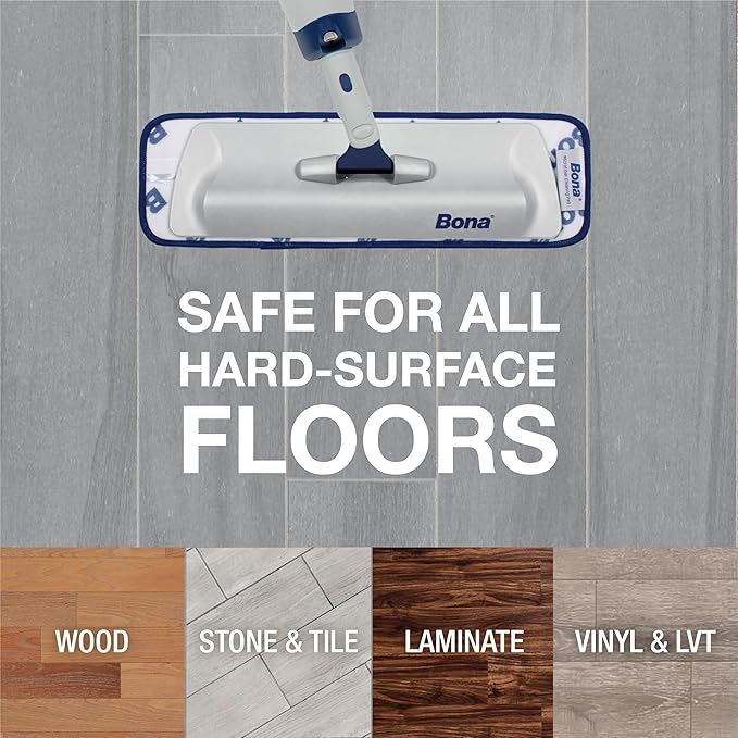 Bona Spray Mop Air - Includes Multi-Surface Floor Cleaner Concentrate and Microfiber Pad - Lemon Mint Scent - Lightweight & Compact Mop