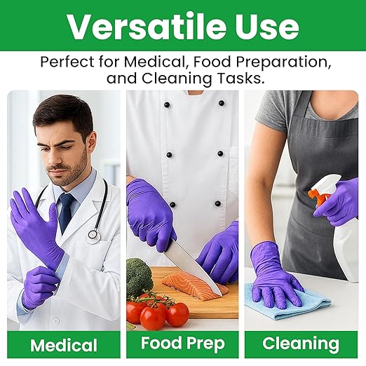 SafeWay Nitrile Gloves, 4000 Ct, X-Large, Powder-Free, Latex-Free, All-Purpose, Professional Disposable Gloves with Textured Fingertips for Medical Use, Food Prep, Cleaning, Tattoo & More