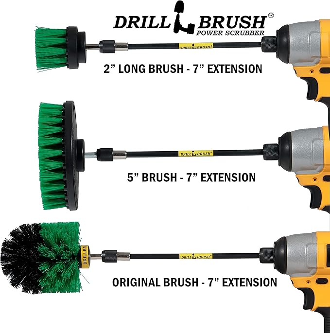 Kitchen Cleaning Supplies - Household Scrubber Set - Kitchen Cleaner Brushes - Oven Scrubbing Tools - Household Cleaning Supplies - Pan and Pot Scrub Brush for Home - Drill Brush Kit to Clean Fridge