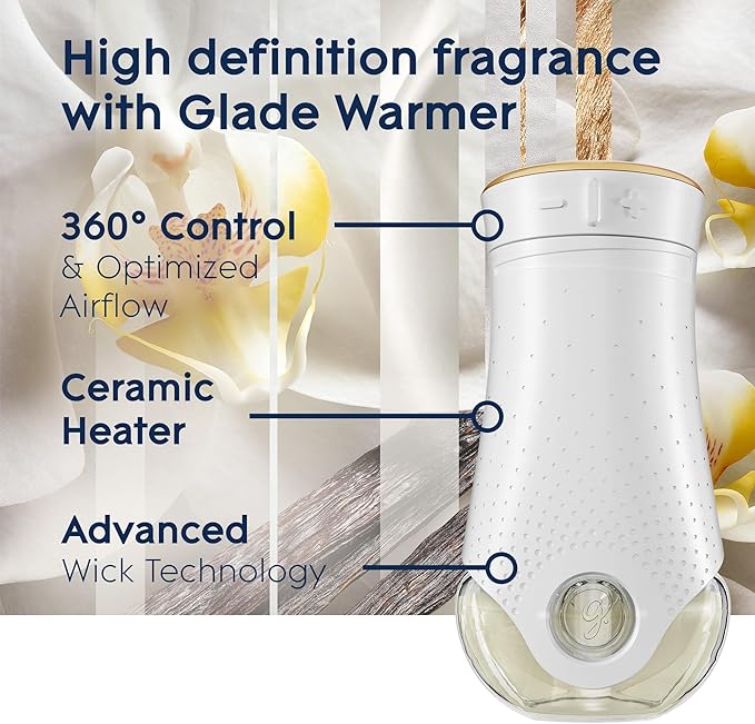 Glade PlugIns Refills Air Freshener, Sheer Vanilla Embrace, Scented and Essential Oils for Home and Bathroom, 0.67 Fl Oz, 10 Count