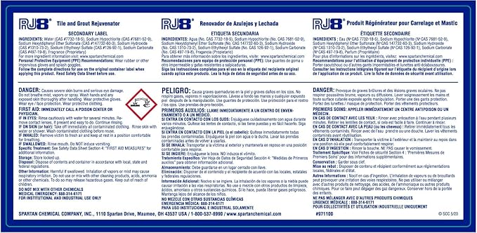 SPARTAN RJ8 Bathroom Cleaner 32oz Bottle Case of 12