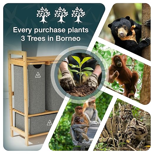 4 Section Recycling Bin for Kitchen – Trash and Recycle Bin Combo for Paper, Plastic, Cans – Indoor Recycling Station – Large Kitchen Trash Can – Office Trash and Recycle Bin Organizer