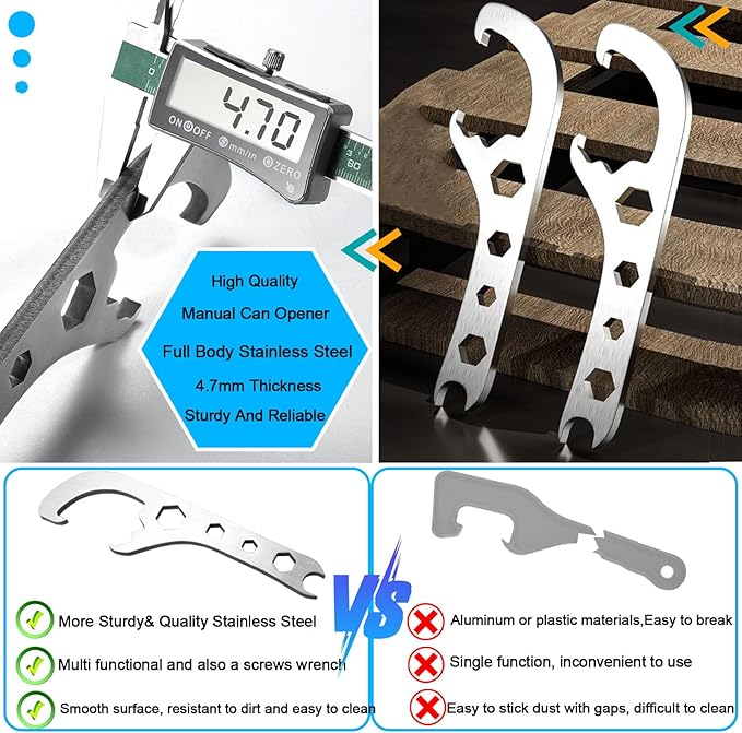 Paint Can Opener Tool Bucket Opener Tool 5 Gallon With Lid Openers Wrench Lid Remover Tools Bucket Pail Lids Manual Openers Tools for Home Industrial Portable Multifunctional Adjustable Wrench Spanner