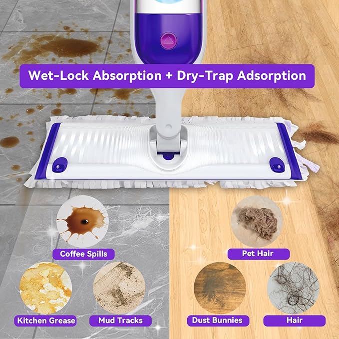 30 Pack Power Mop Pads Refills for Swiffer Power Mop | Heavy-Duty, Disposable Replacement Pads for Floor Cleaning, Multi-Surface & Wood Mopping Pad Refills (Unscented)