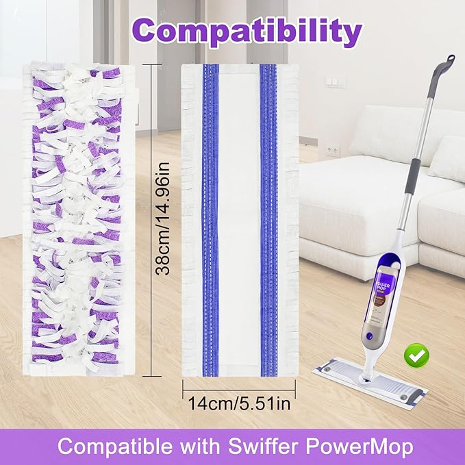 30 Pack Valuable Disposable Mopping Pad Refills Compatible with Swiffer PowerMop, Power Mop Refill Pads Replacements for Swiffer Power Mop Spray Mop Dry&Wet Pads Refills for Multi-Surface Floor Clean