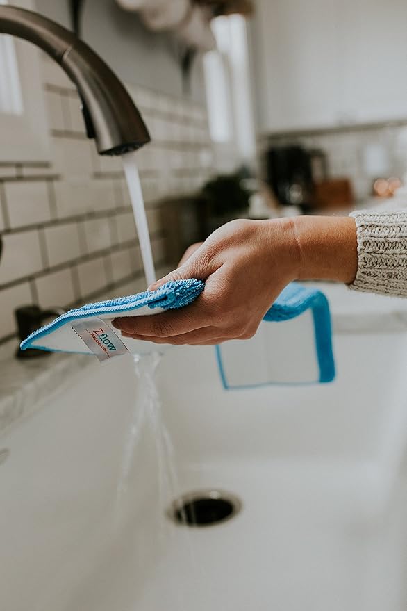 Zflow 18" Professional Microfiber Mop - Commercial Stainless Steel Handle with Microfiber Dust Pad + 3 Wet Pads