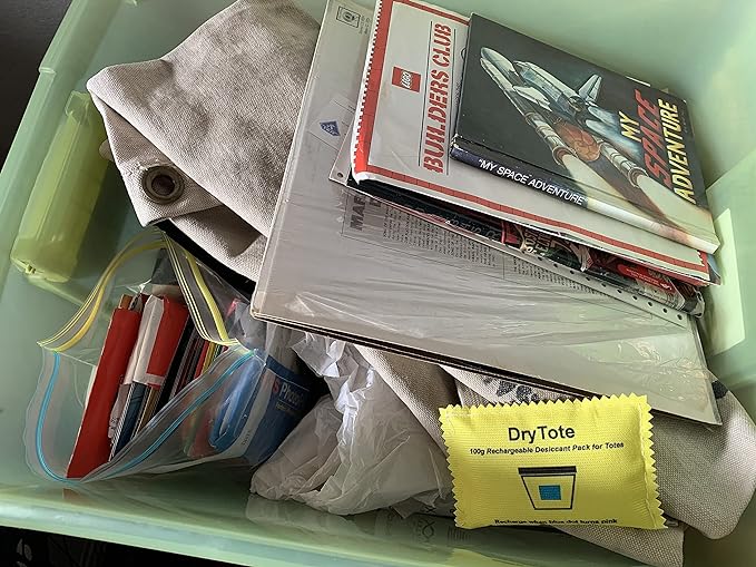 100g Rechargeable Desiccant Pack of 5 - Moisture Absorbing Bag - Silica Gel Desiccant Dehumidifier for Storage Bins and Totes