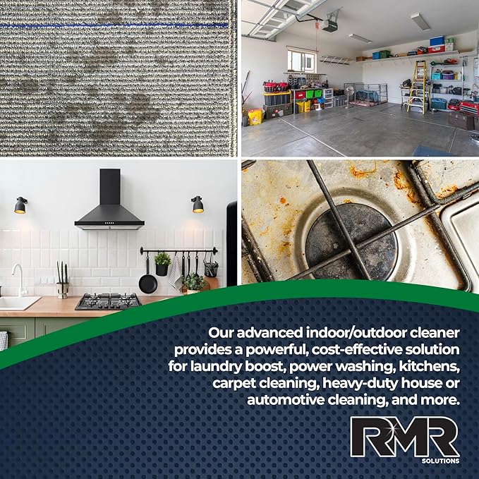 RMR Degreaser and Cleaner - Ready to Use Indoor/Outdoor Formula Works on Contact, For Heavy-Duty Cooking Surfaces, Indoor, Outdoor, Automotive, and Equipment Cleaning, 30 Fluid Ounce