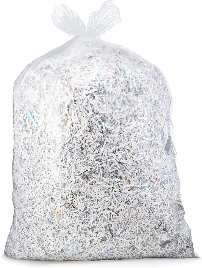 65 Gallon Clear Trash Bags Heavy Duty (MegaPack 50 Bags w/Ties) 64 Gallon Extra Large Clear Plastic Recycling Garbage Bags